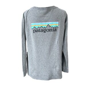 Patagonia Unisex Long Sleeve P-6 Logo Responsibili-Tee Grey S
